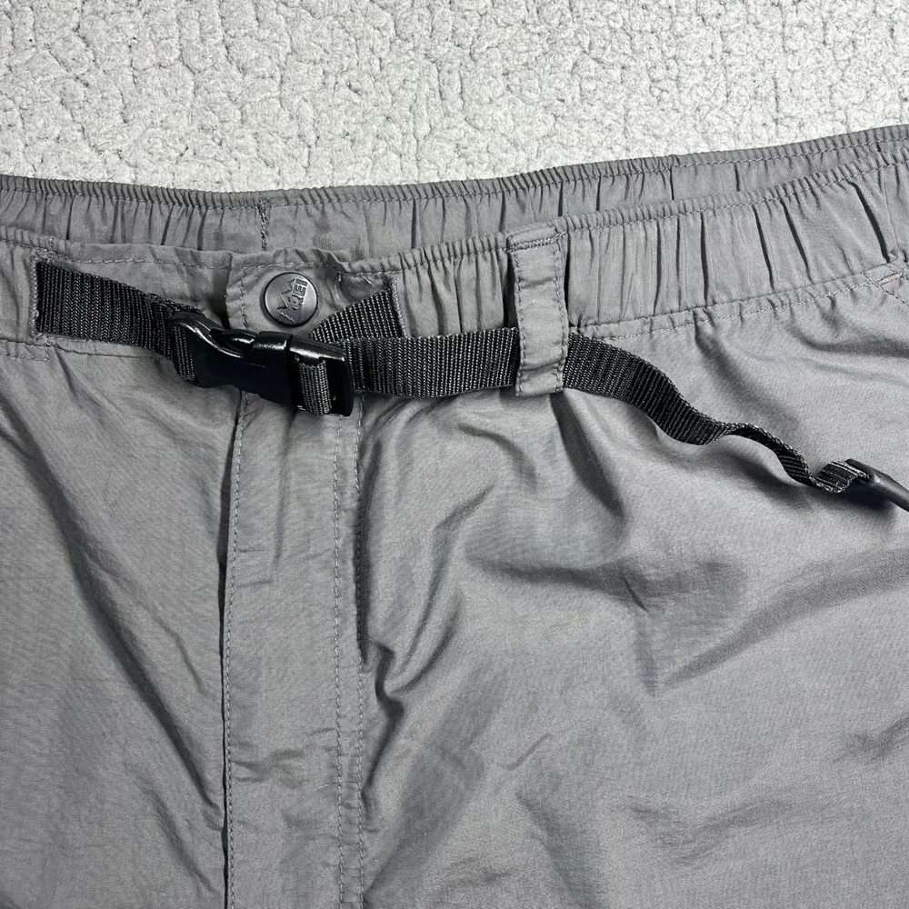 REI Sahara Mens XXL Gray Nylon Cargo Hiking Shorts UPF 50 Belted Convertible